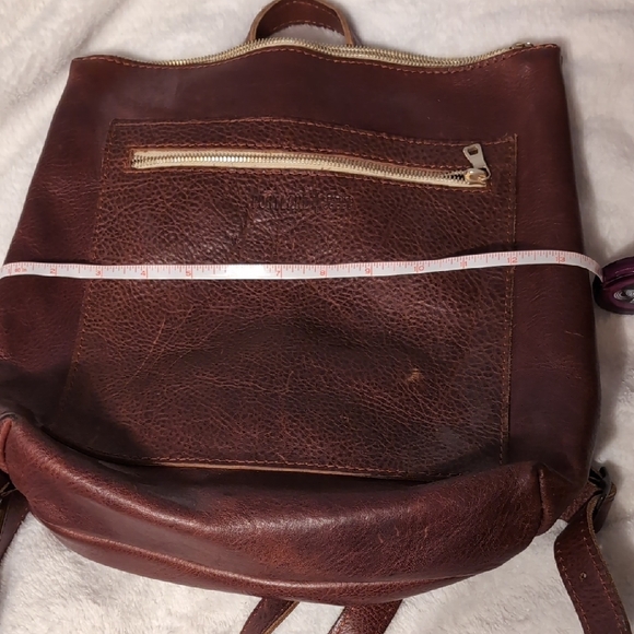 Brown Leather Backpack - Picture 2 of 4